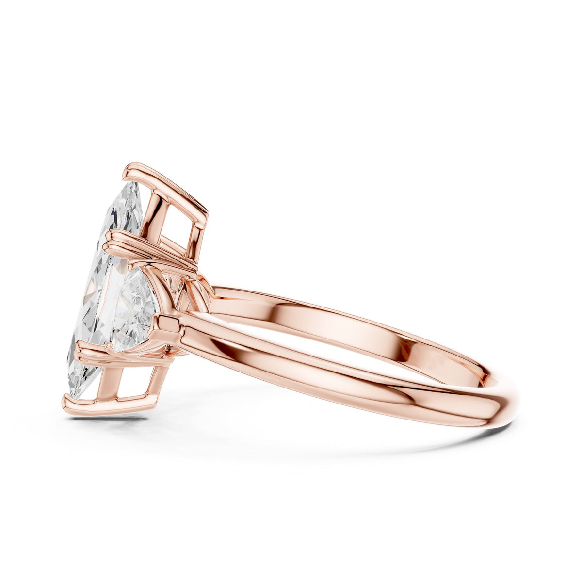 Marquise Three Stone Lab Grown Diamond Engagement Ring