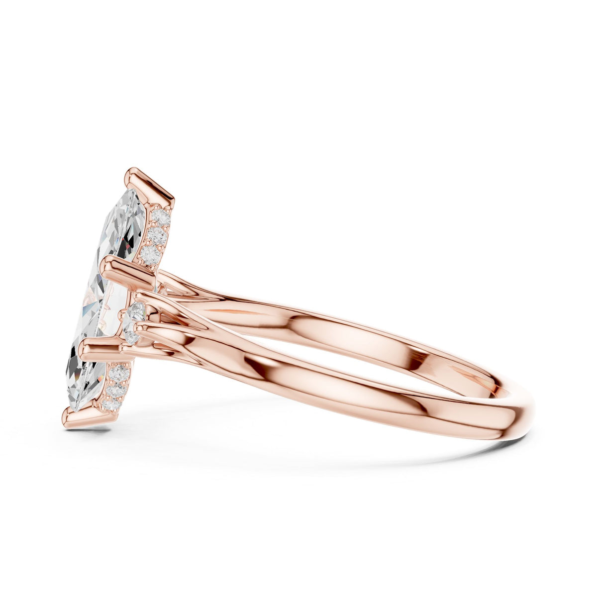 Marquise Three Stone Lab Grown Diamond Engagement Ring