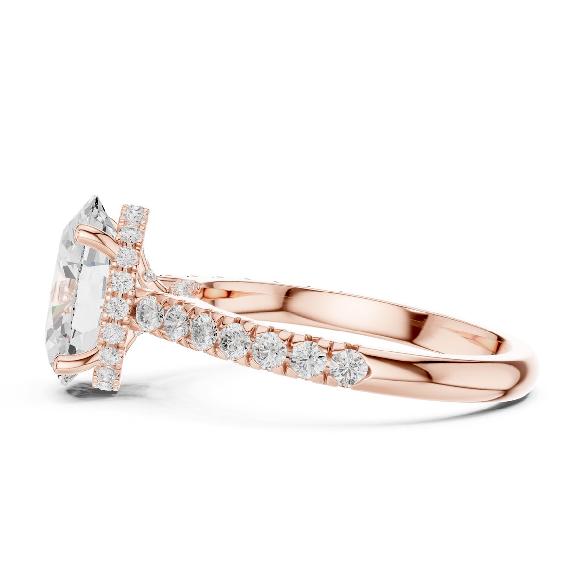 Oval Halo Lab Grown Diamond Engagement Ring