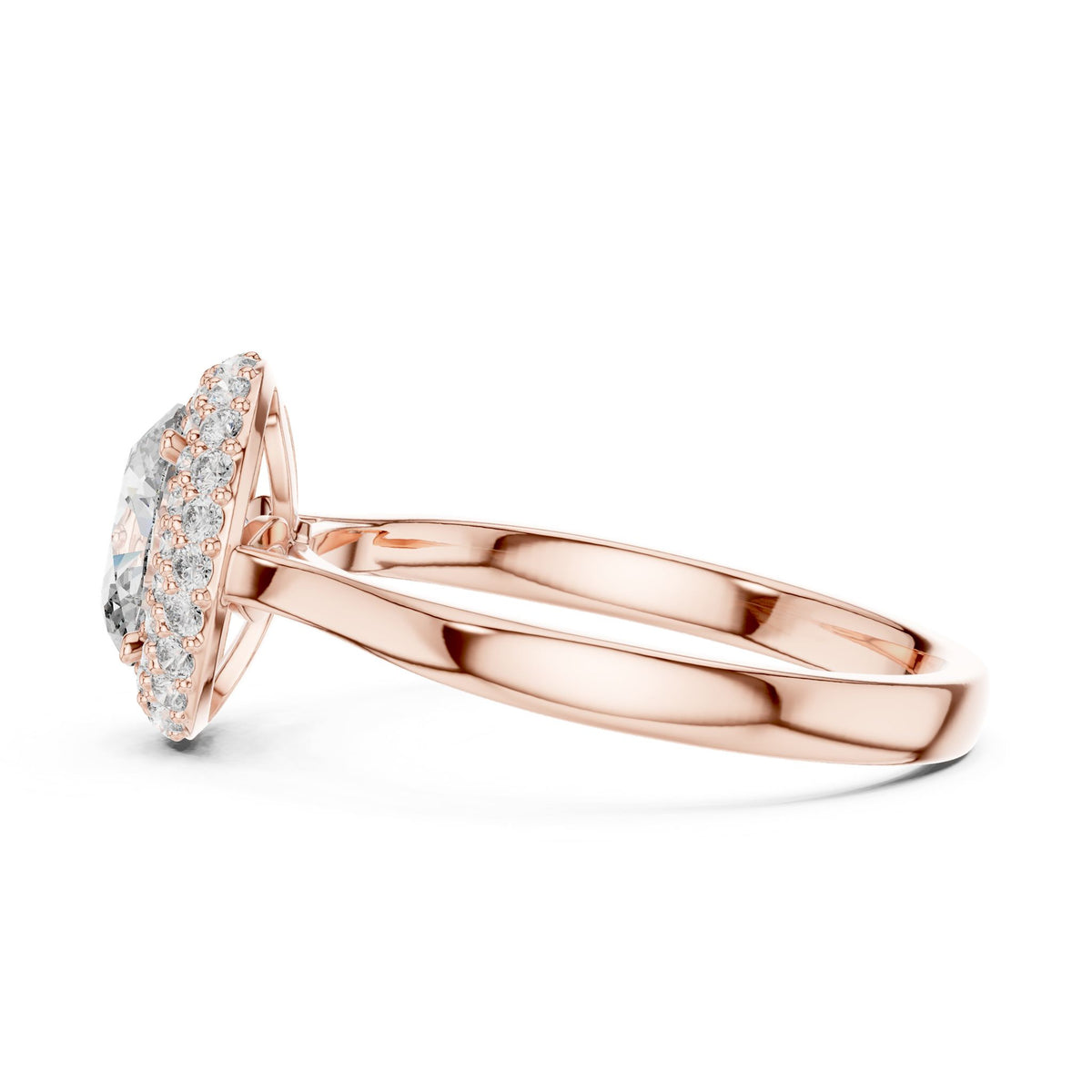 Oval Halo Lab Grown Diamond Engagement Ring
