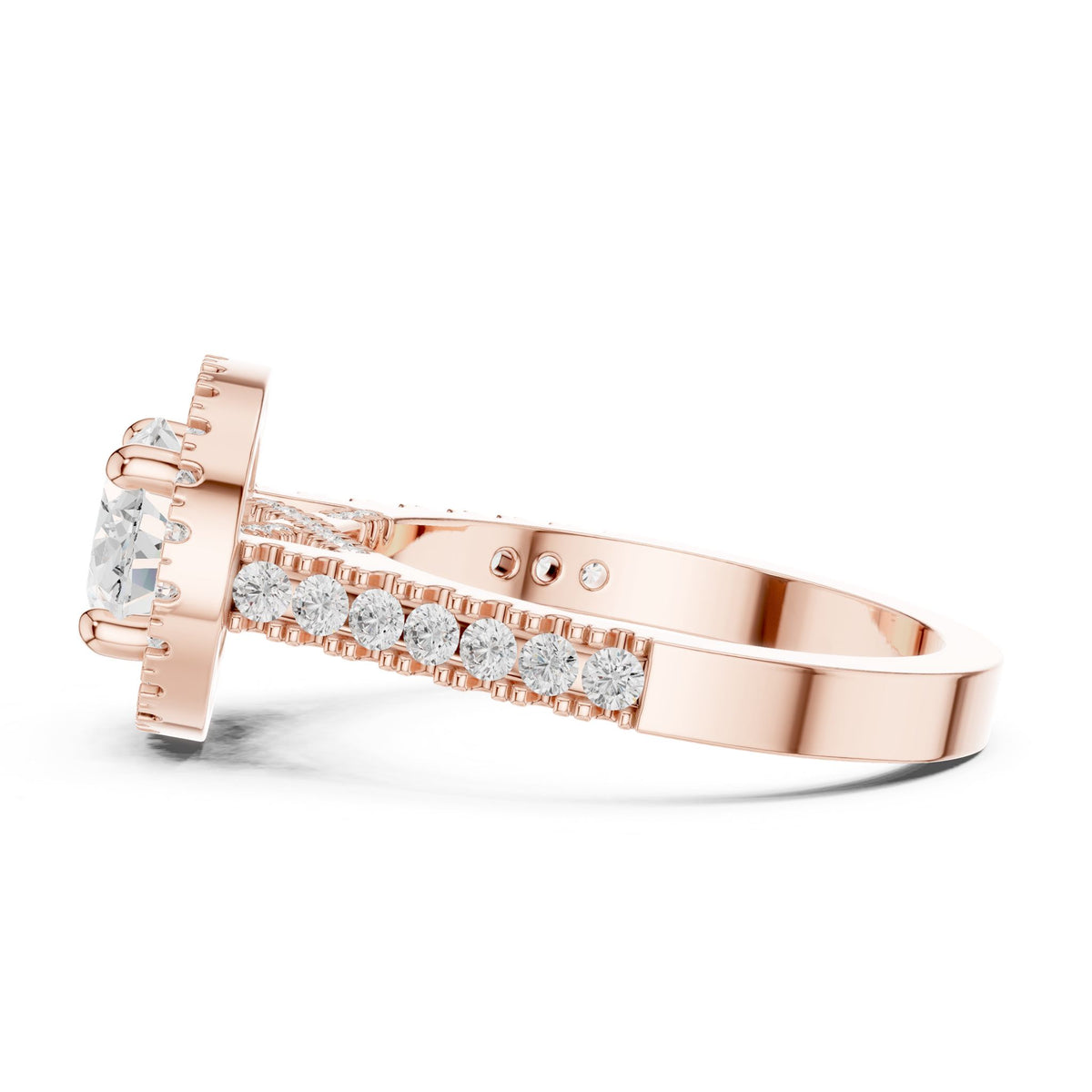 Oval Halo Lab Grown Diamond Engagement Ring