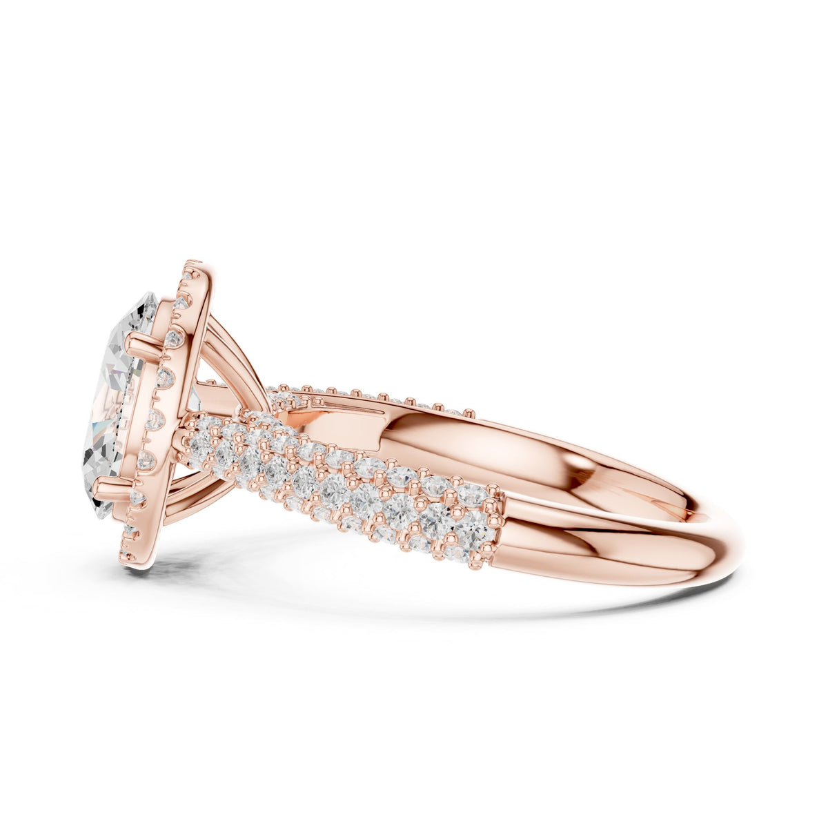 Oval Halo Lab Grown Diamond Engagement Ring