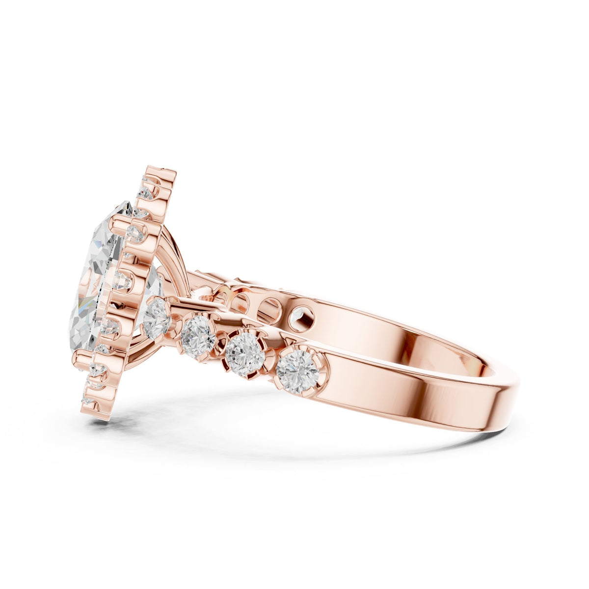 Oval Halo Lab Grown Diamond Engagement Ring