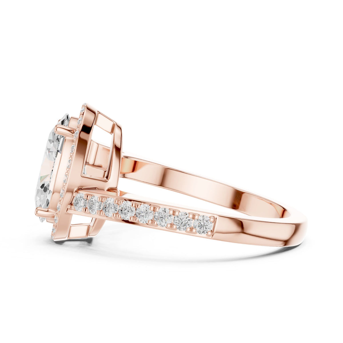Oval Halo Lab Grown Diamond Engagement Ring