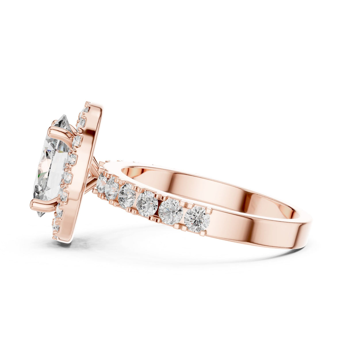 Oval Halo Lab Grown Diamond Engagement Ring