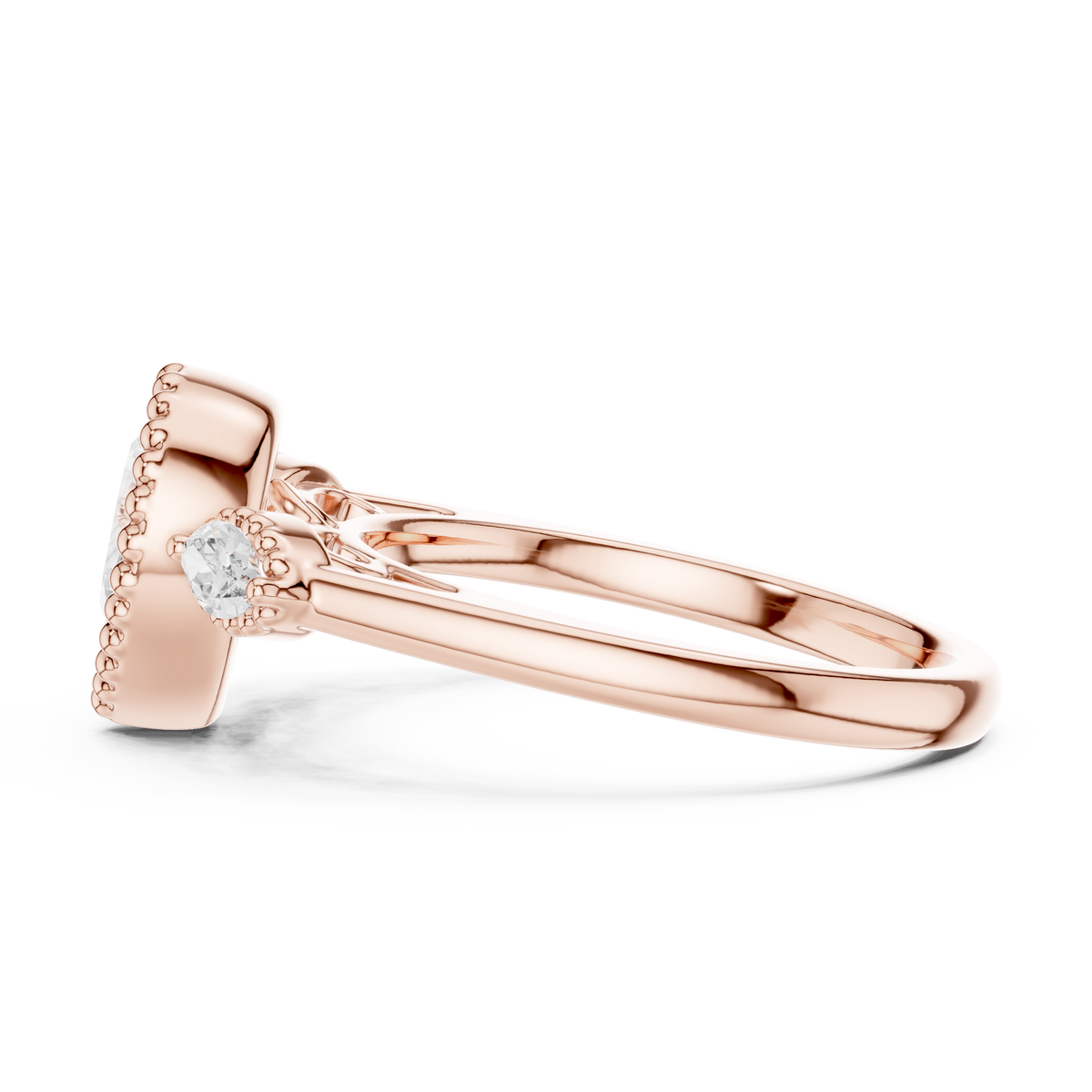 Pear Halo Lab Grown Diamond Engagement Ring