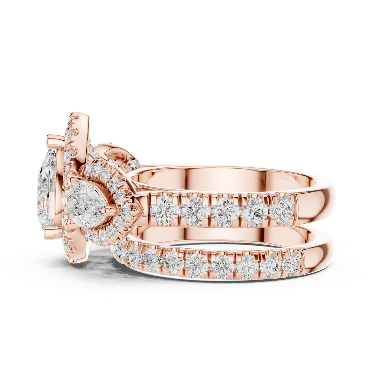 Pear Halo Lab Grown Diamond Engagement Ring