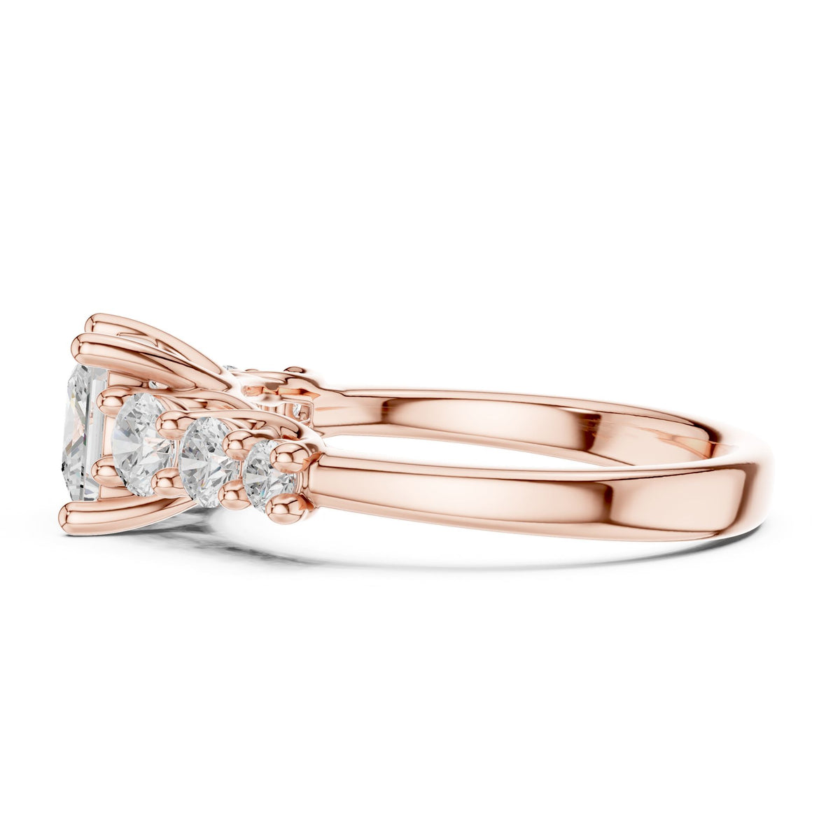 Princess Accented Lab Grown Diamond Engagement Ring