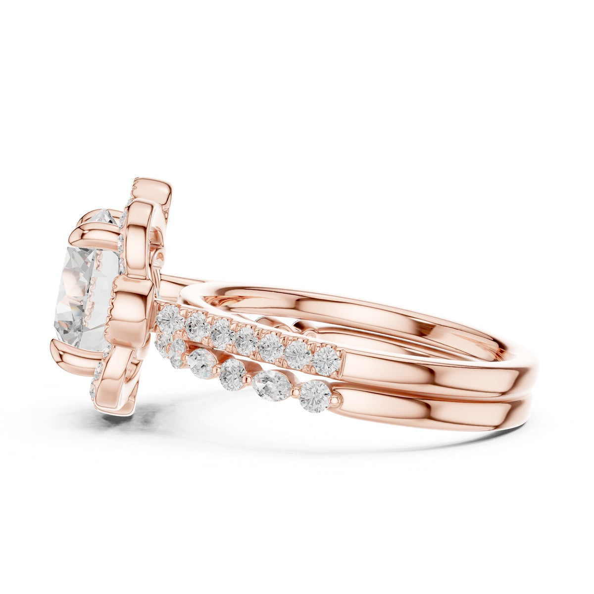 Round Halo Lab Grown Diamond Engagement Ring