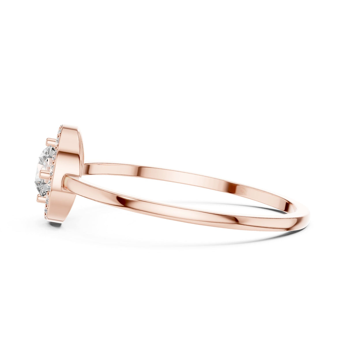 Round Halo Lab Grown Diamond Engagement Ring