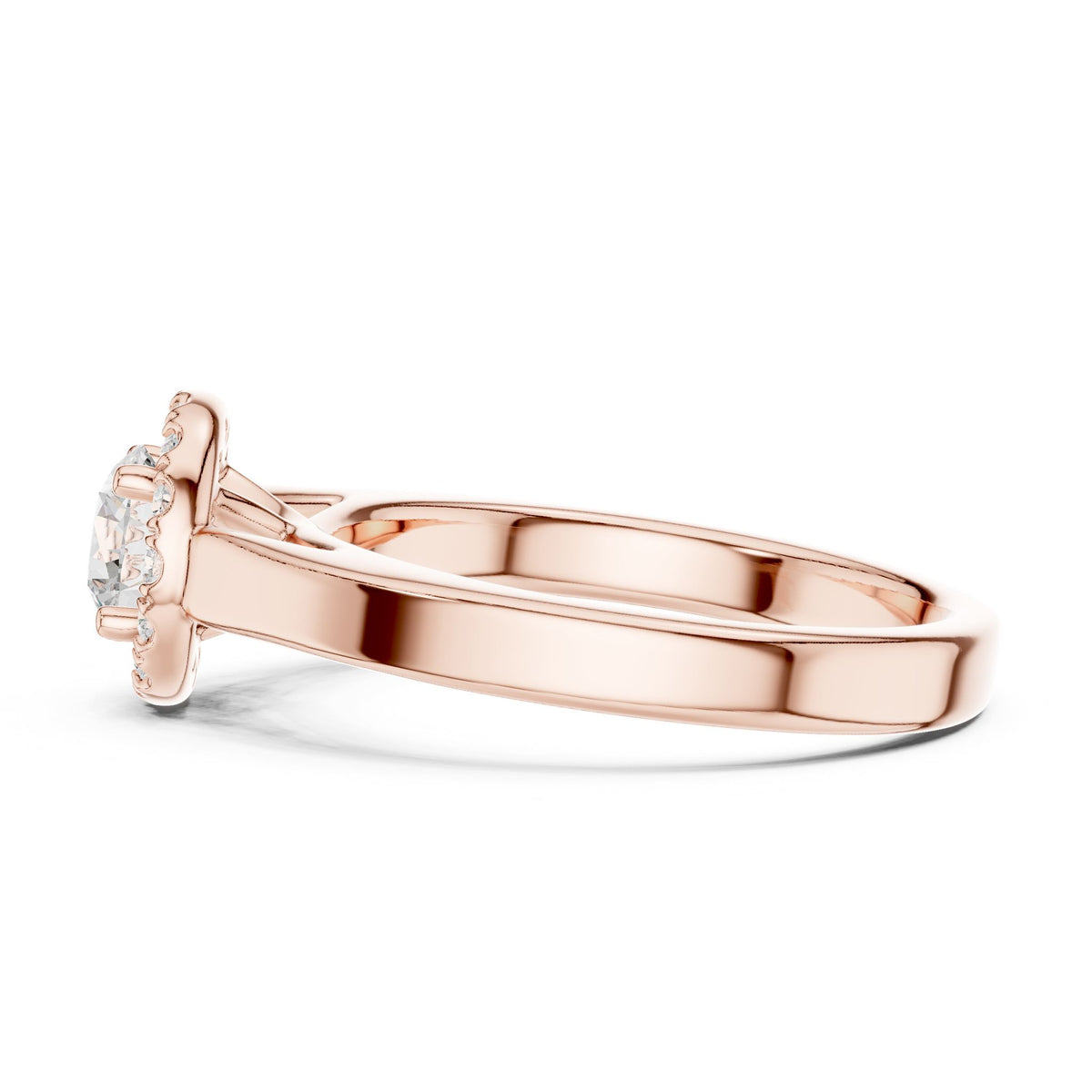 Round Halo Lab Grown Diamond Engagement Ring
