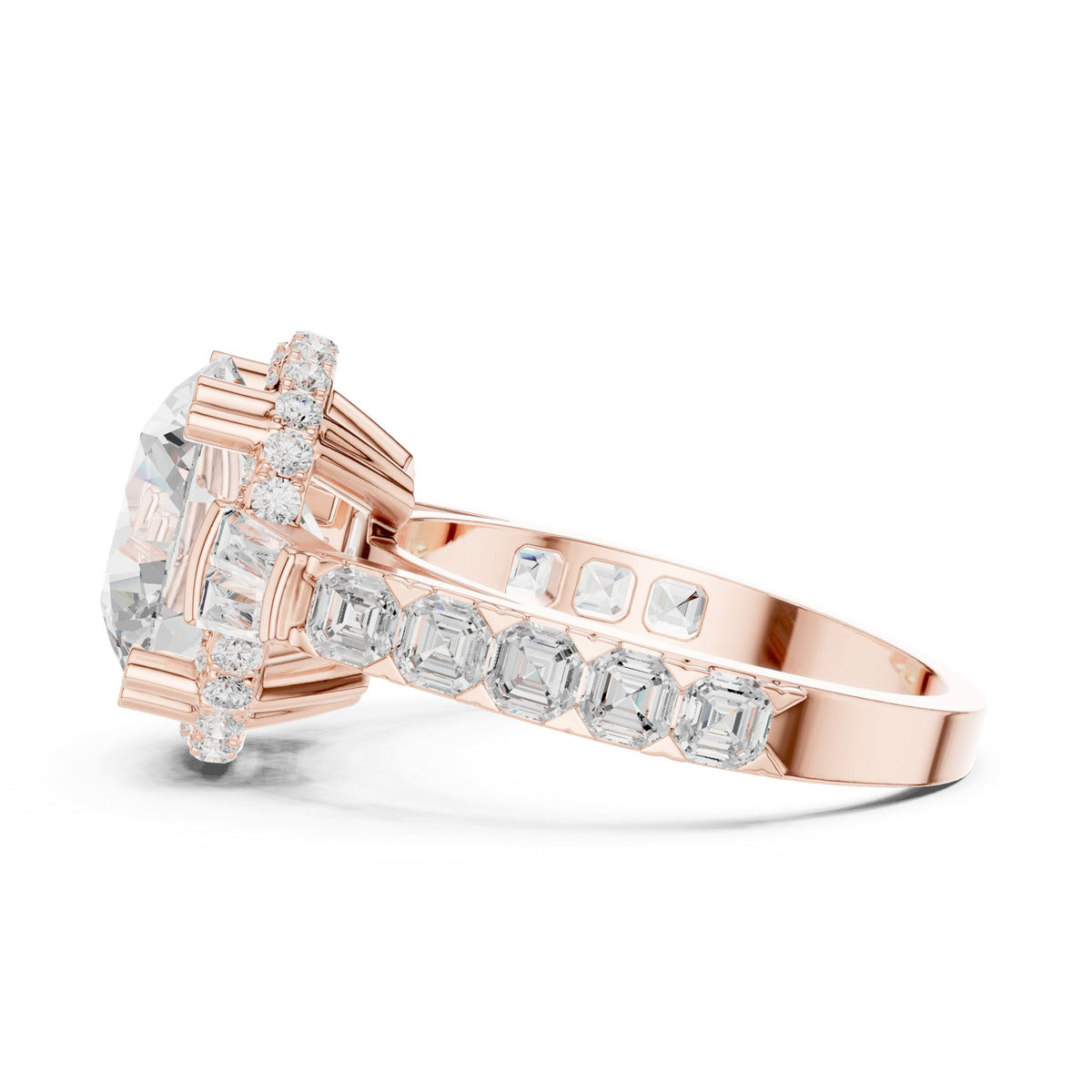 Round Halo Lab Grown Diamond Engagement Ring