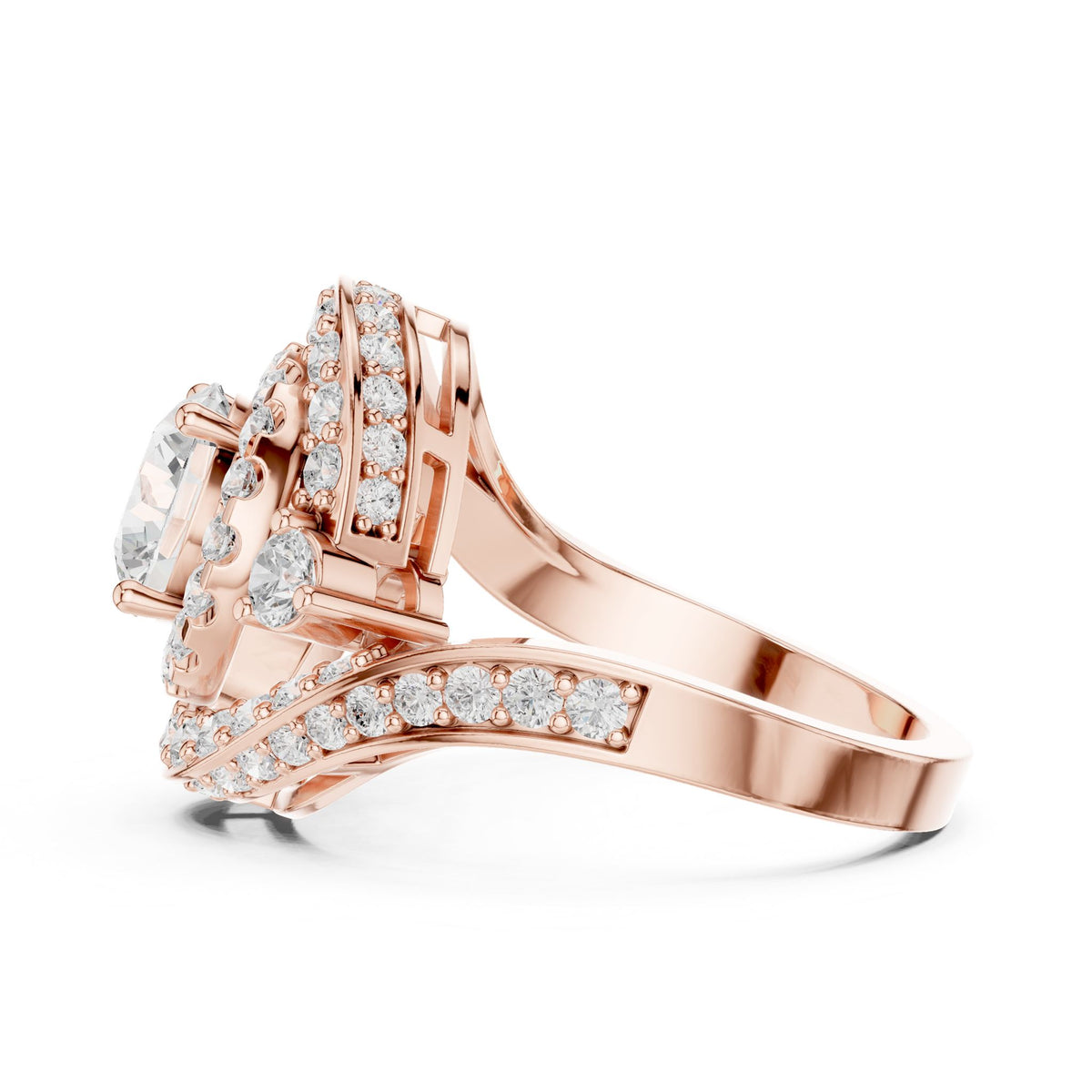 Round Halo Lab Grown Diamond Engagement Ring