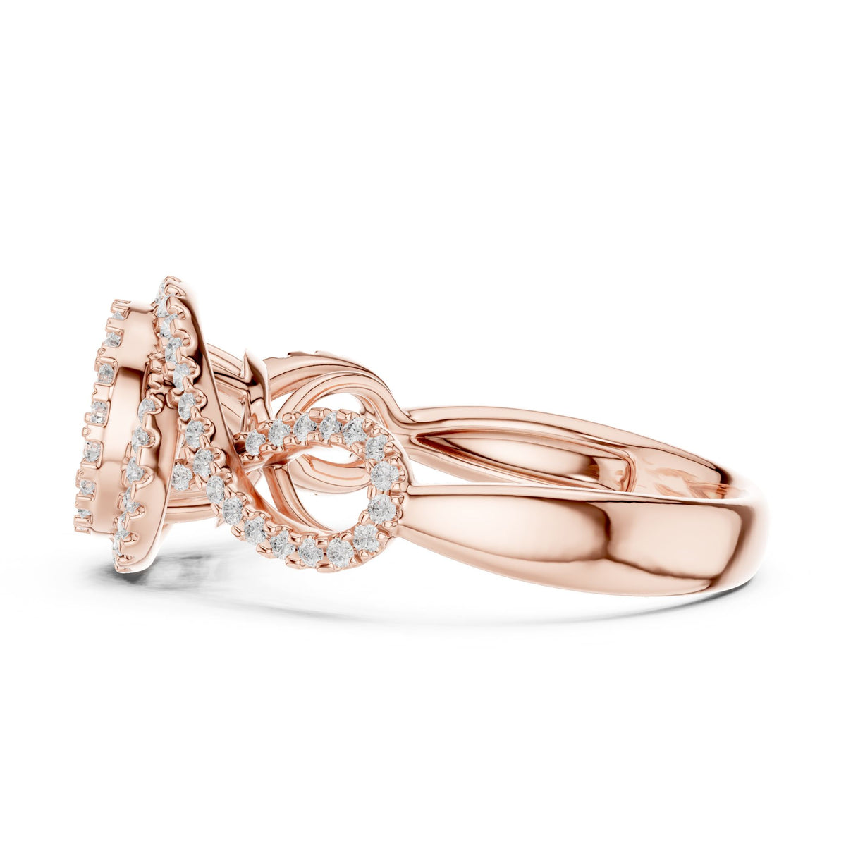 Round Halo Lab Grown Diamond Engagement Ring