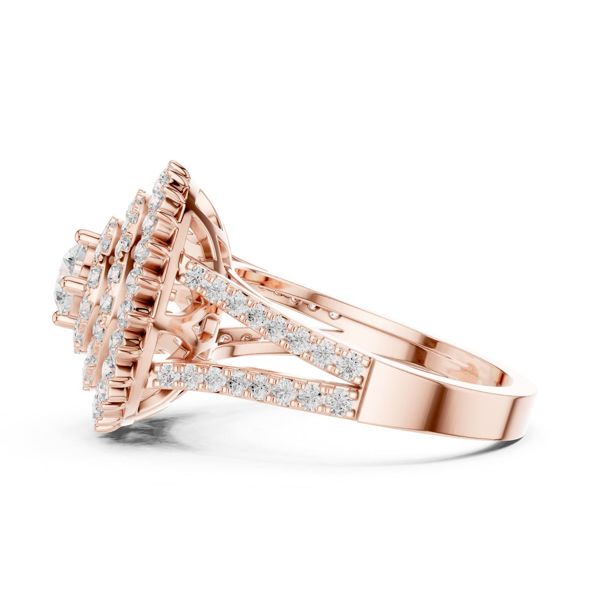 Round Halo Lab Grown Diamond Engagement Ring