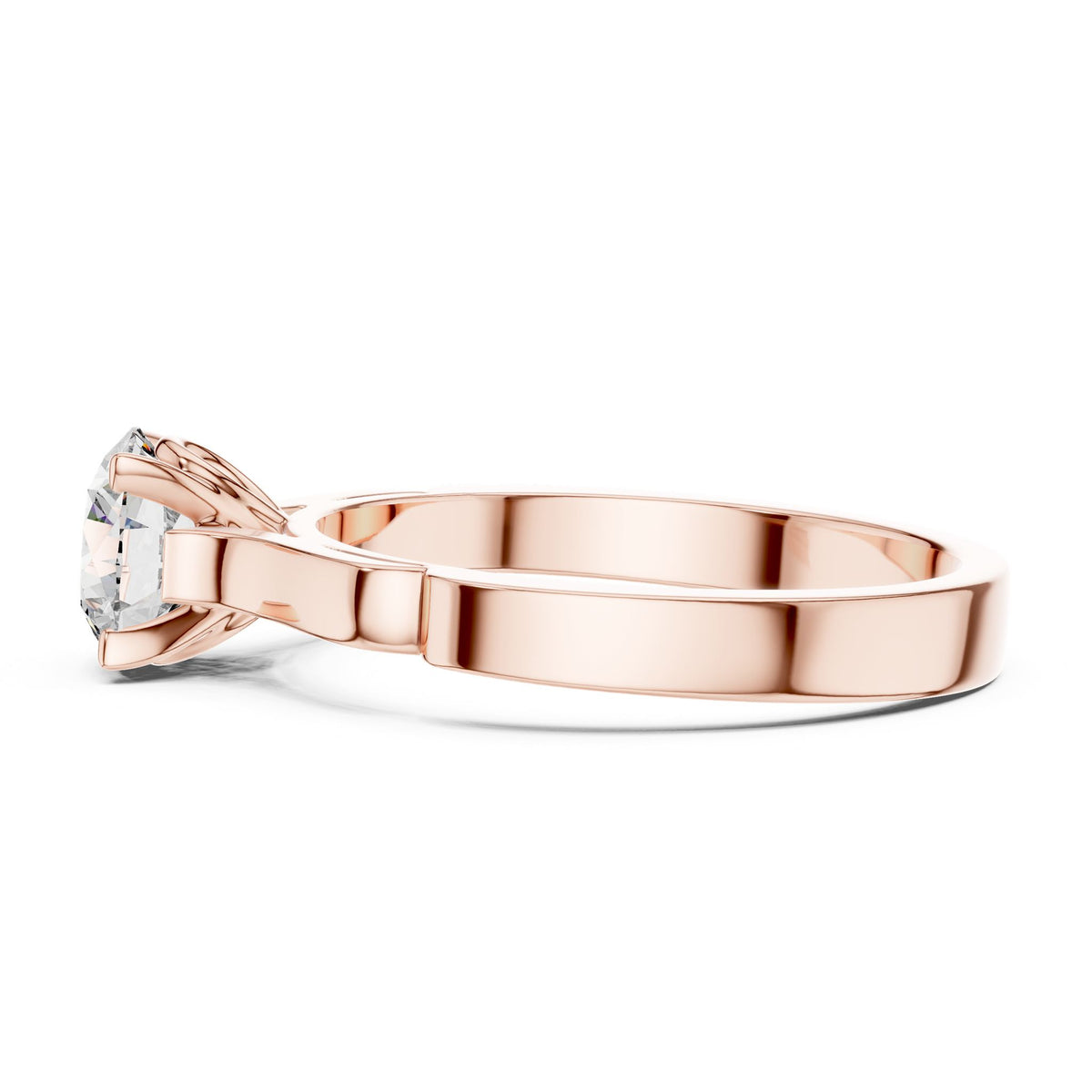 Round Solitaire Lab Grown Diamond Engagement Ring
