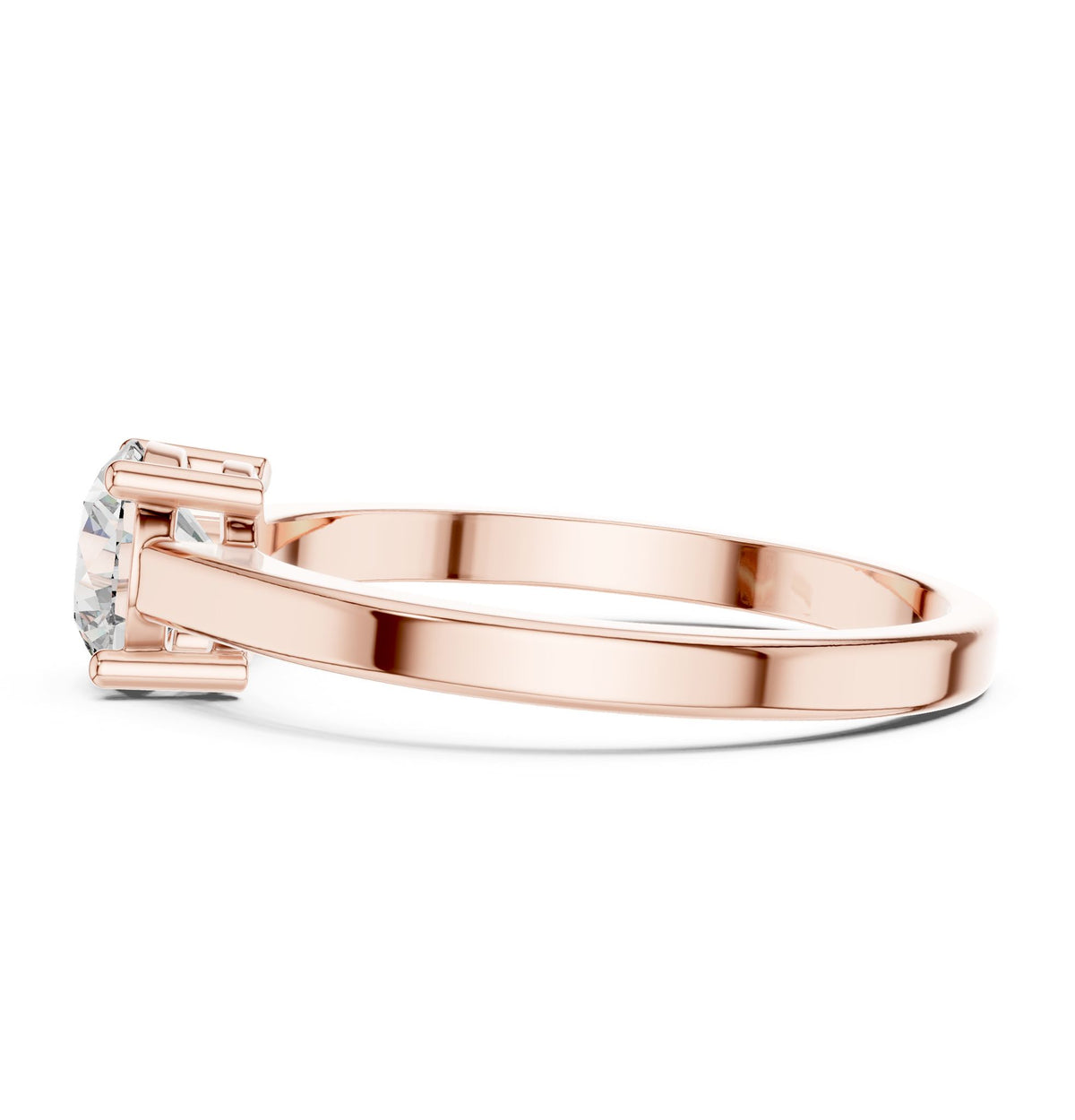 Round Solitaire Lab Grown Diamond Engagement Ring
