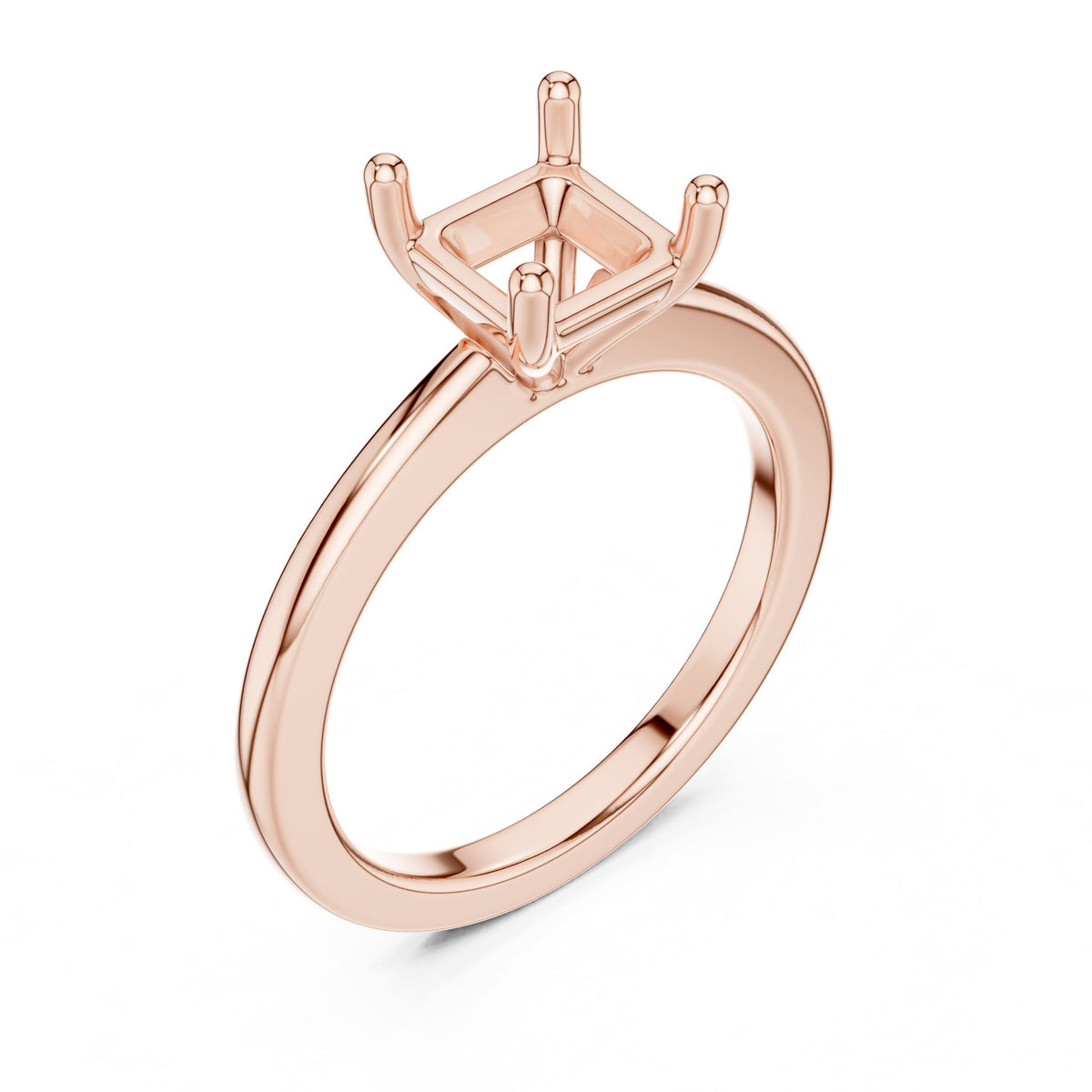 Asscher Solitaire Lab Grown Diamond Engagement Ring