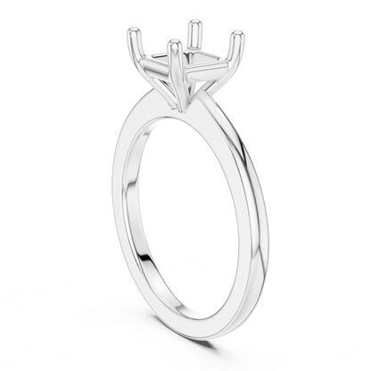 Asscher Solitaire Lab Grown Diamond Engagement Ring