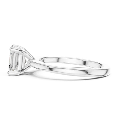 Asscher Solitaire Lab Grown Diamond Engagement Ring