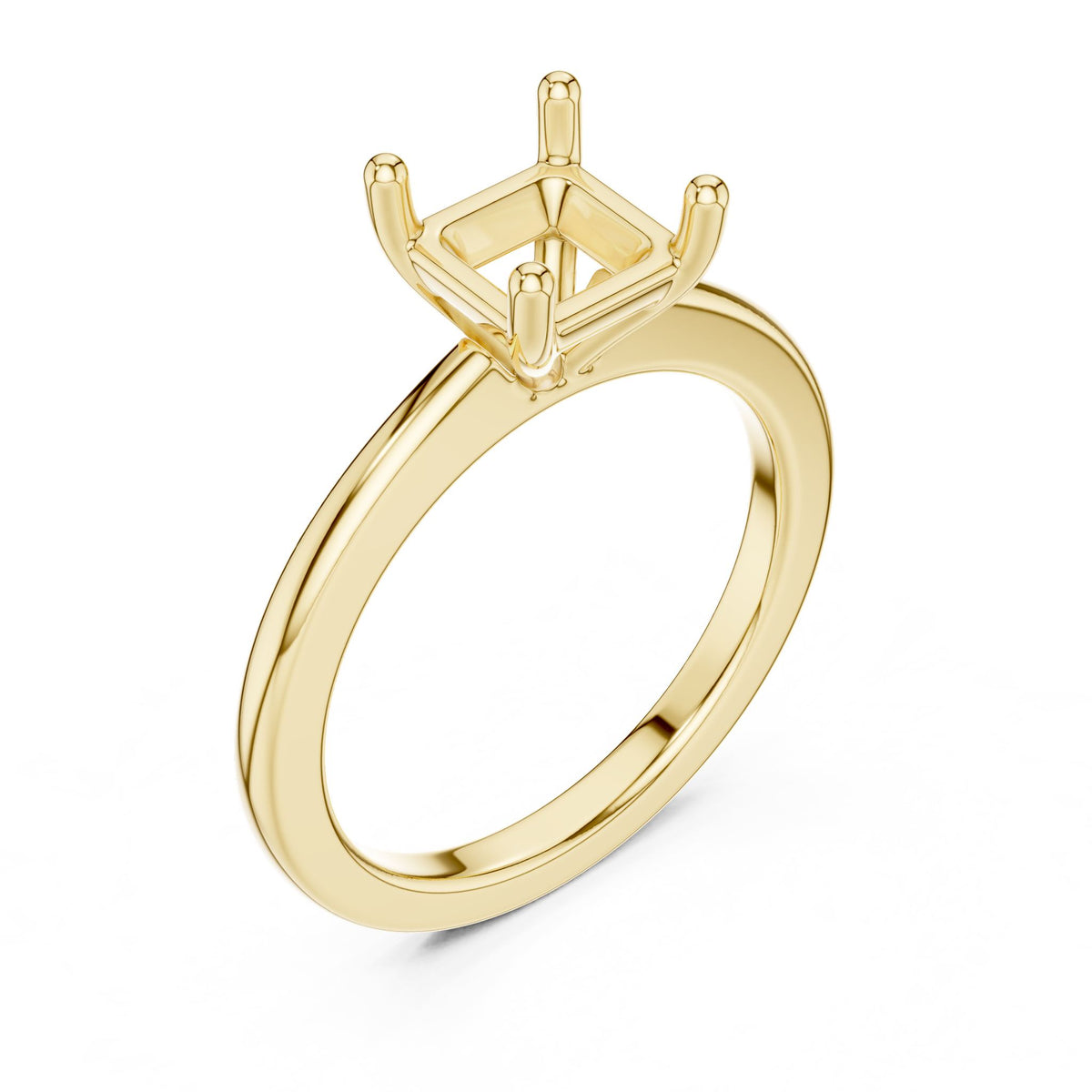 Asscher Solitaire Lab Grown Diamond Engagement Ring