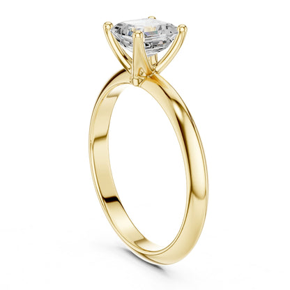 Asscher Solitaire Lab Grown Diamond Engagement Ring