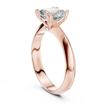 Asscher Solitaire Lab Grown Diamond Engagement Ring