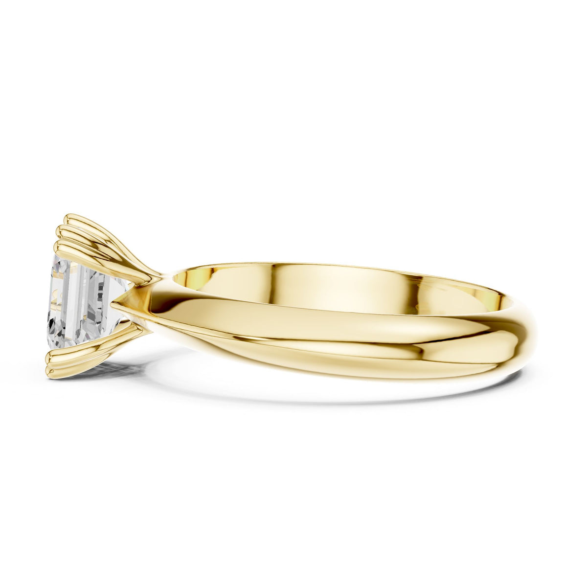 Asscher Solitaire Lab Grown Diamond Engagement Ring