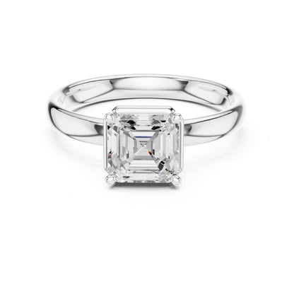 Asscher Solitaire Lab Grown Diamond Engagement Ring