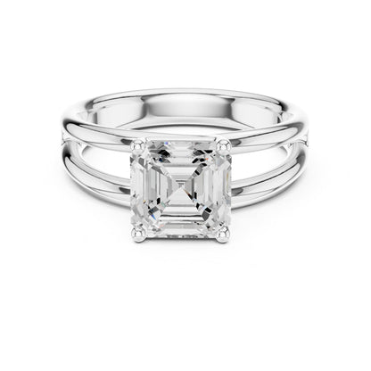 Asscher Solitaire Lab Grown Diamond Engagement Ring
