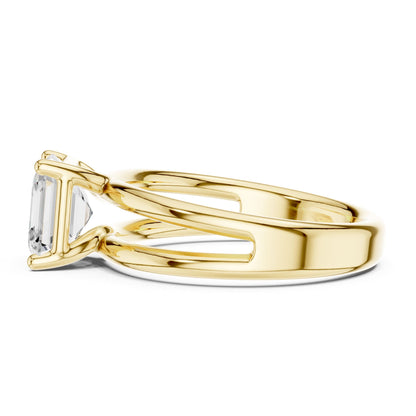 Asscher Solitaire Lab Grown Diamond Engagement Ring