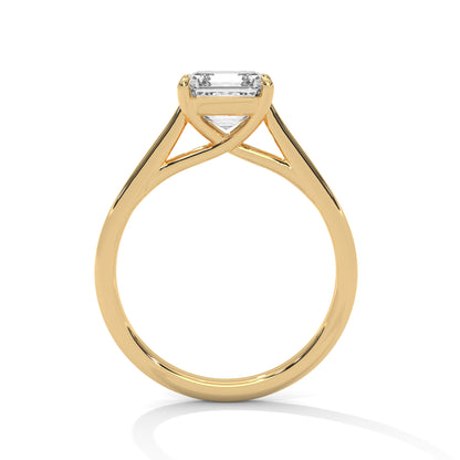 Asscher Solitaire Lab Grown Diamond Engagement Ring