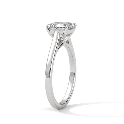 Asscher Solitaire Lab Grown Diamond Engagement Ring