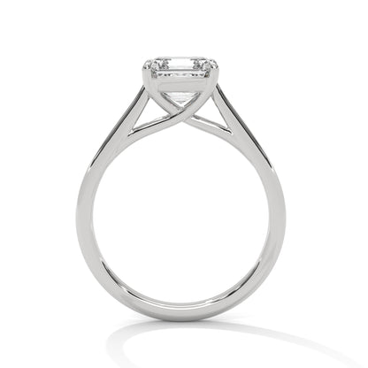 Asscher Solitaire Lab Grown Diamond Engagement Ring