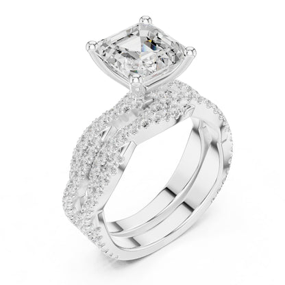 Asscher Twist Lab Grown Diamond Engagement Ring