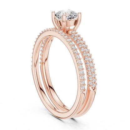 Cushion Accented Lab Grown Diamond Engagement Ring