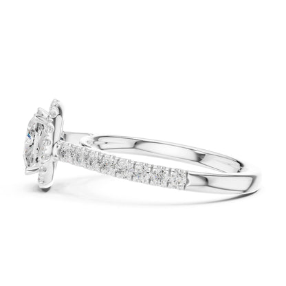 Cushion Halo Lab Grown Diamond Engagement Ring