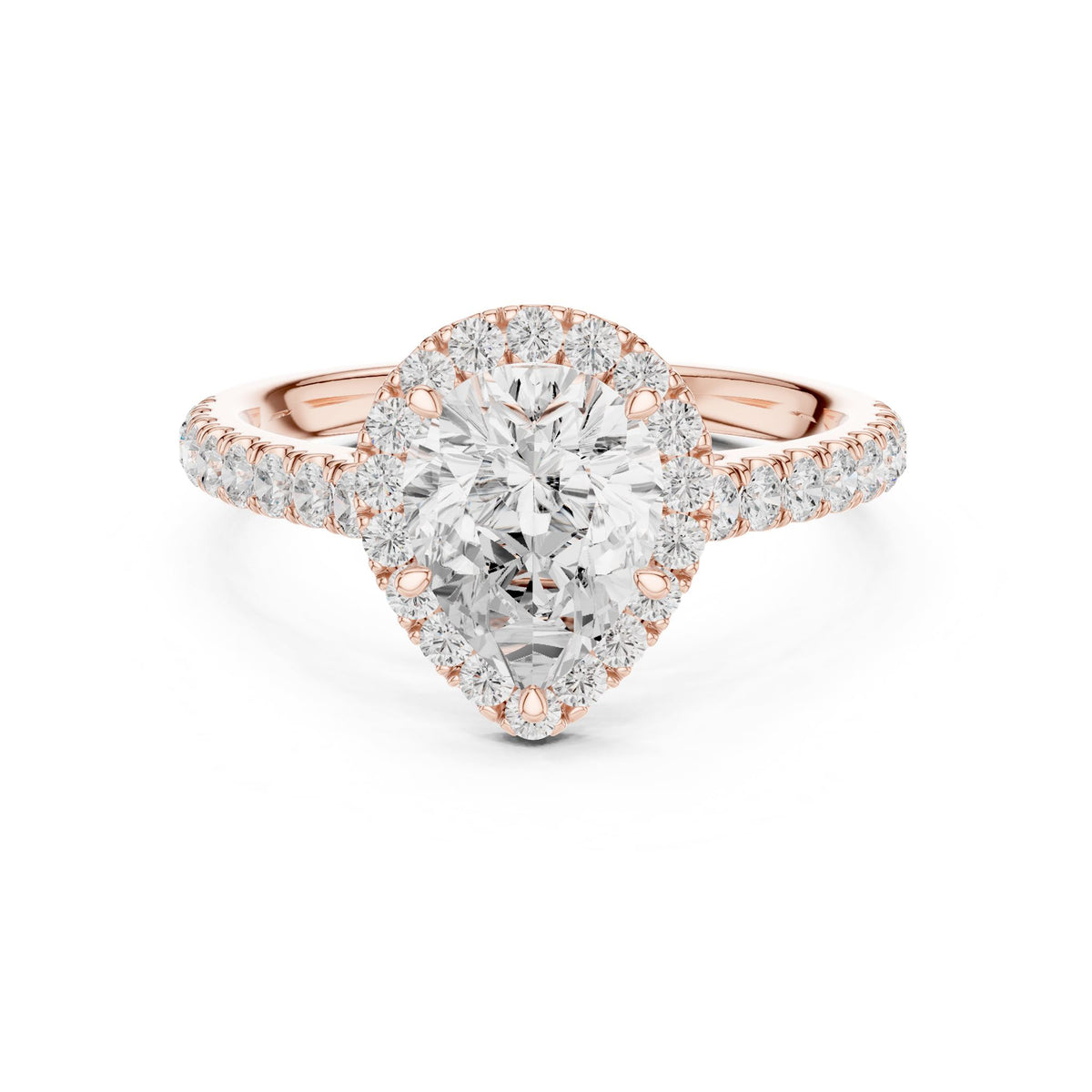 Cushion Halo Lab Grown Diamond Engagement Ring