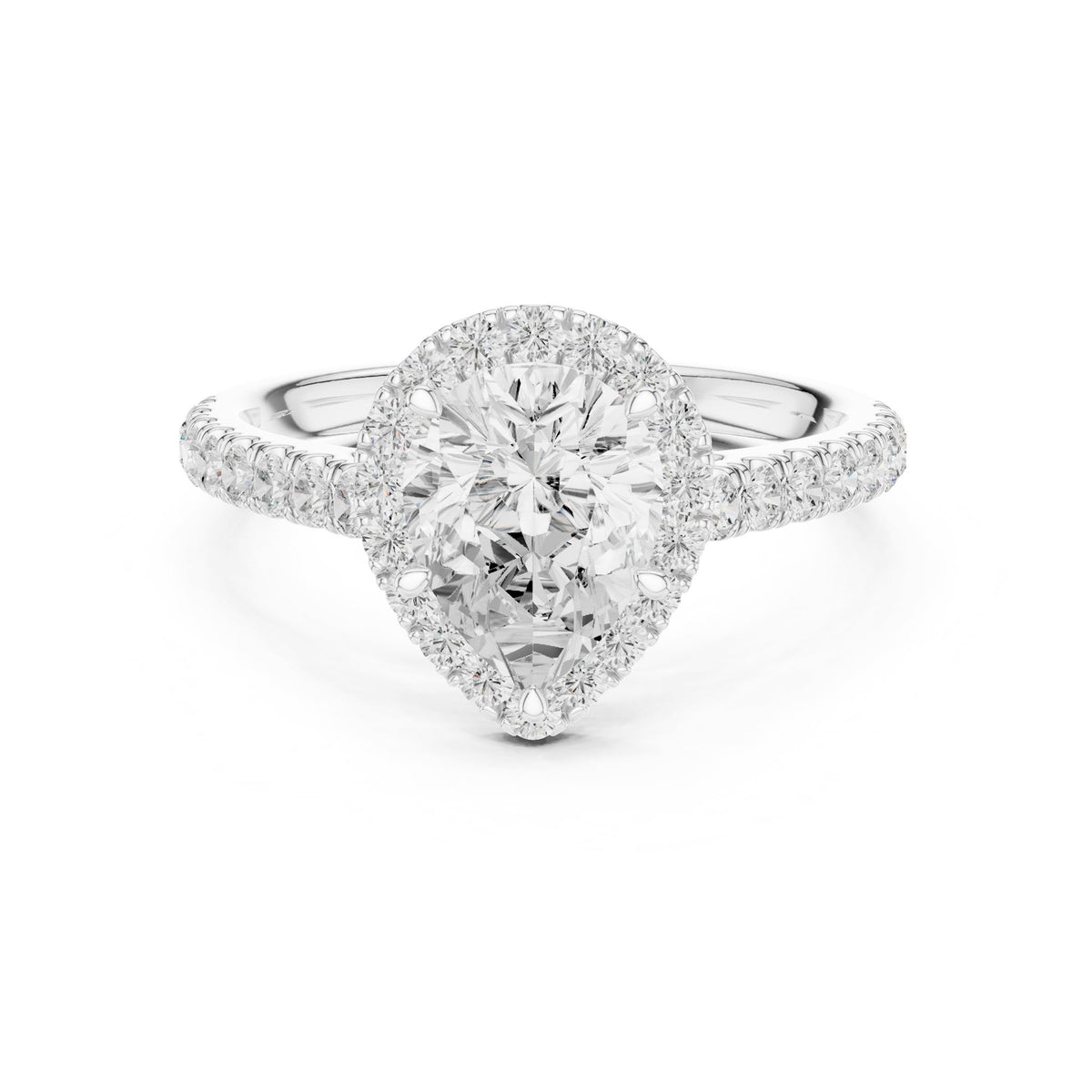 Cushion Halo Lab Grown Diamond Engagement Ring