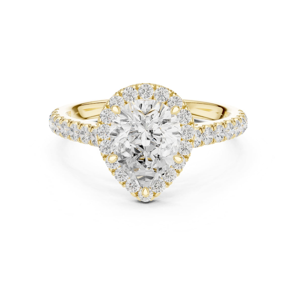 Cushion Halo Lab Grown Diamond Engagement Ring