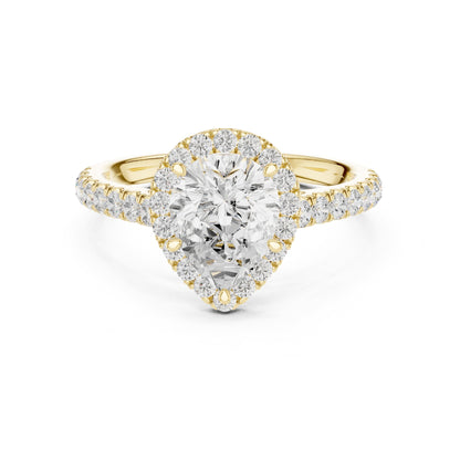 Cushion Halo Lab Grown Diamond Engagement Ring