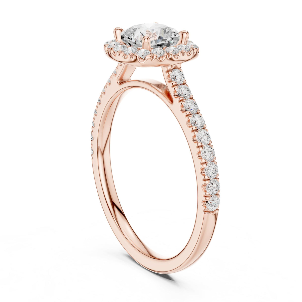 Cushion Halo Lab Grown Diamond Engagement Ring