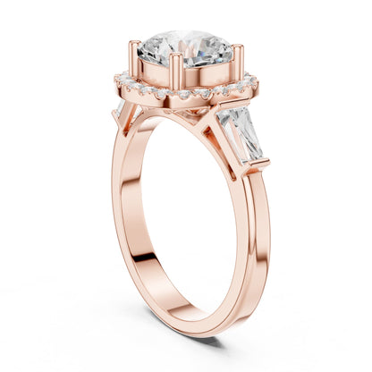 Cushion Halo Lab Grown Diamond Engagement Ring