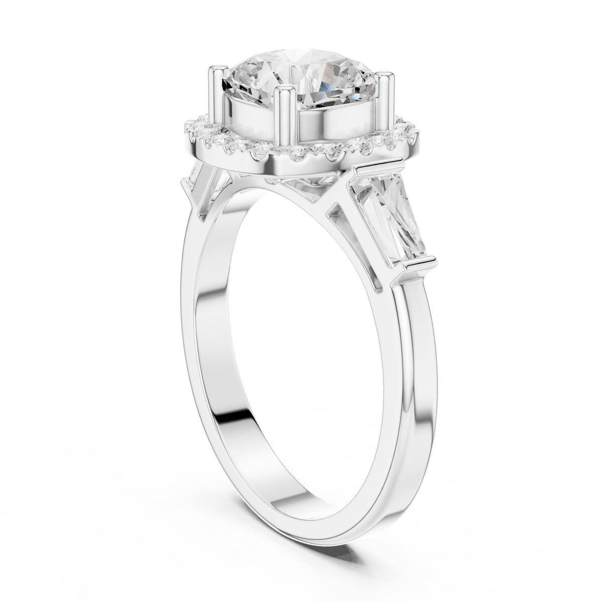 Cushion Halo Lab Grown Diamond Engagement Ring