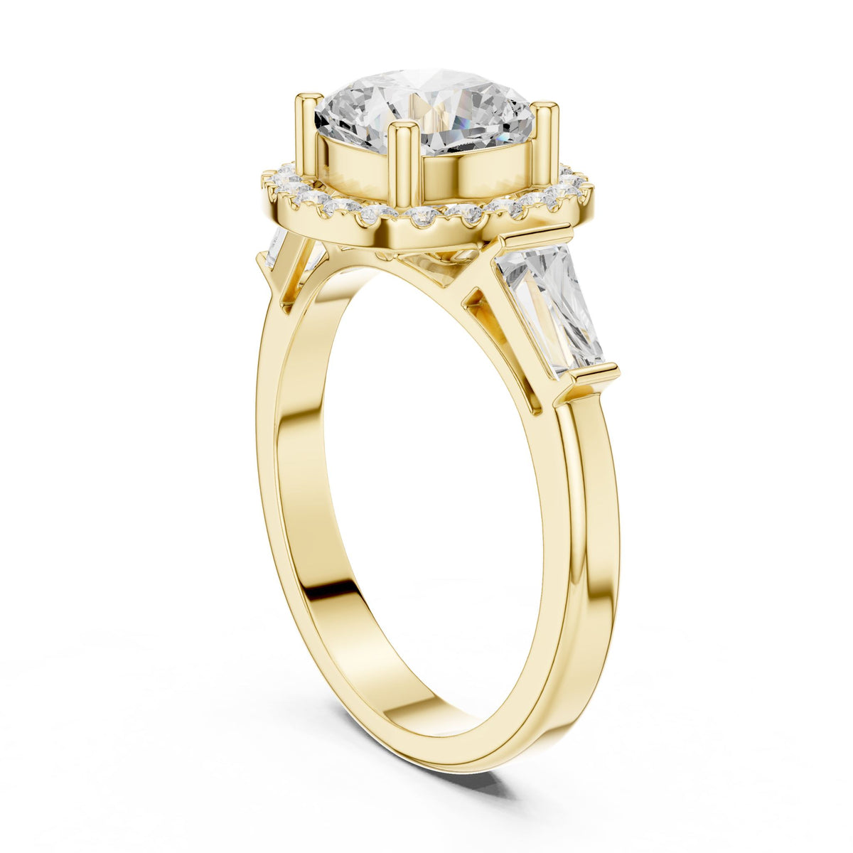 Cushion Halo Lab Grown Diamond Engagement Ring