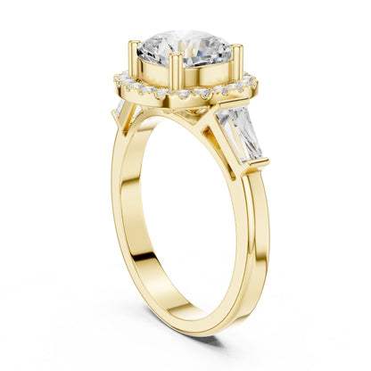 Cushion Halo Lab Grown Diamond Engagement Ring