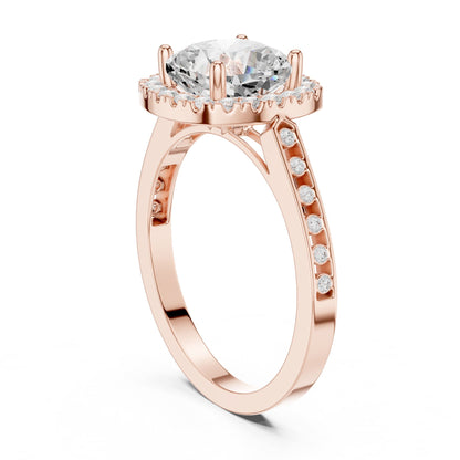 Cushion Halo Lab Grown Diamond Engagement Ring