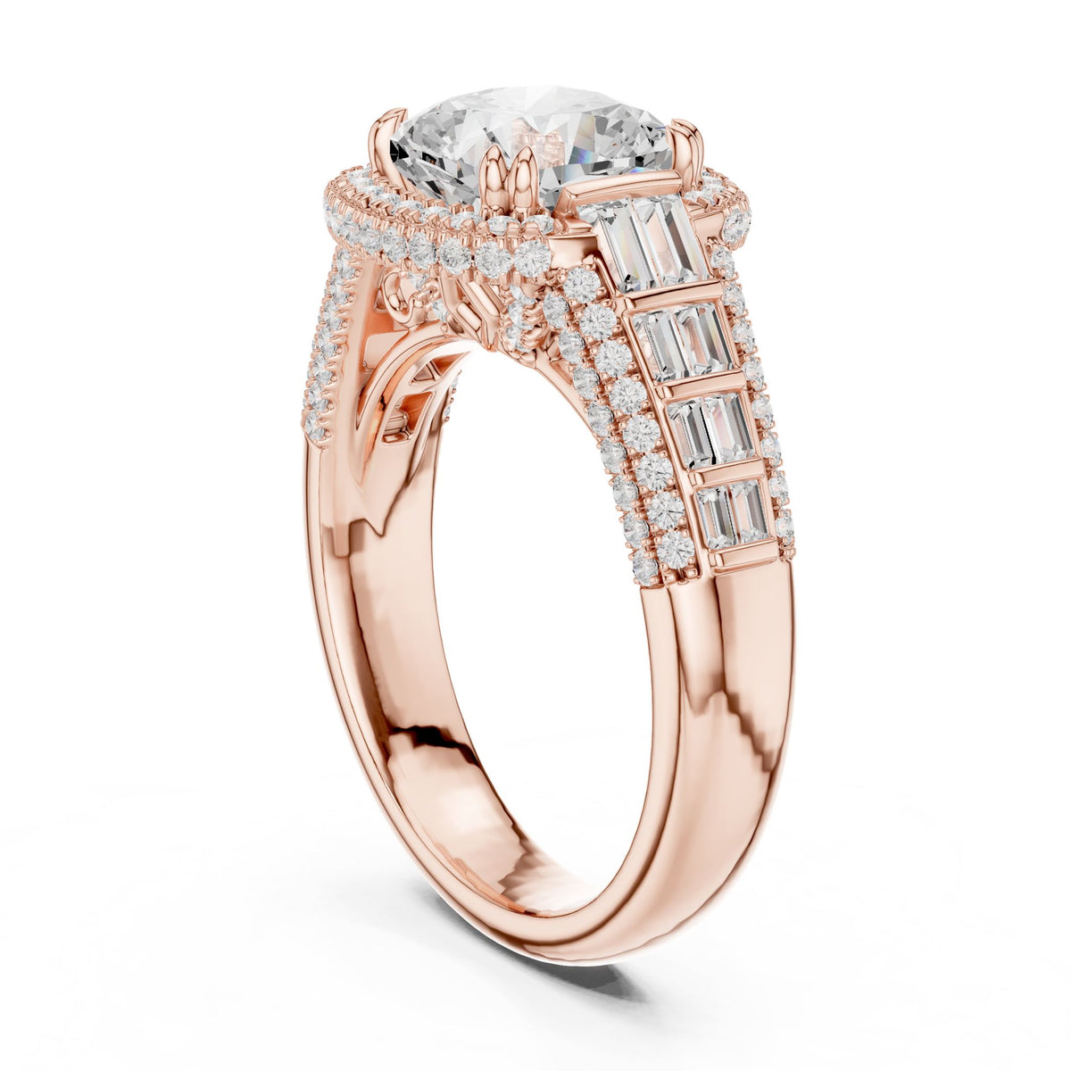 Cushion Halo Lab Grown Diamond Engagement Ring