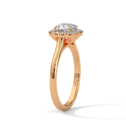 Cushion Halo Lab Grown Diamond Engagement Ring