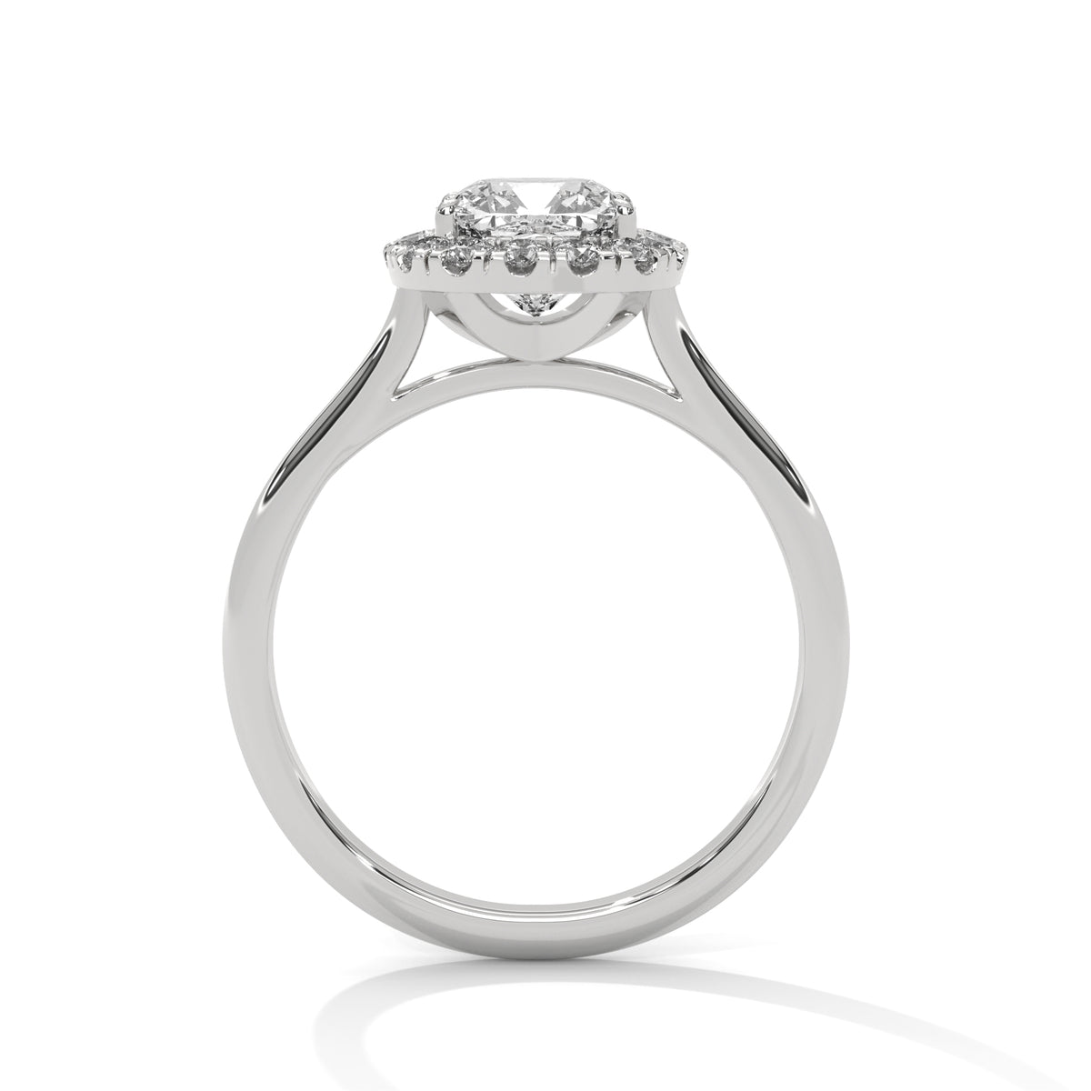Cushion Halo Lab Grown Diamond Engagement Ring